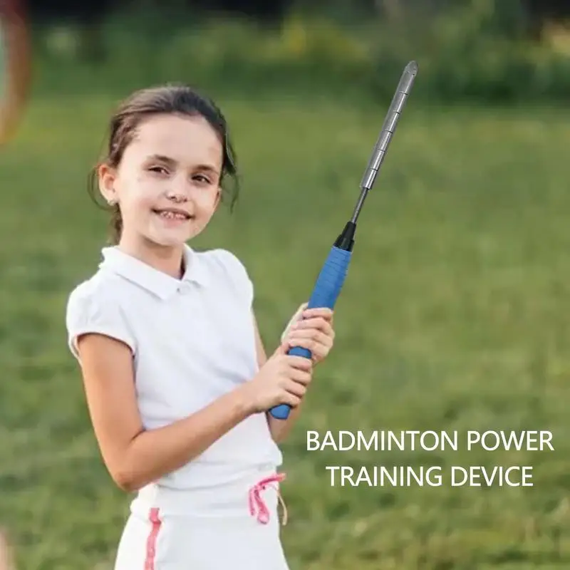 Badminton Racket Swing Trainer Adjustable Weight Badminton Training Stick Stainless Steel Racket Training Tool badminton swing trainer