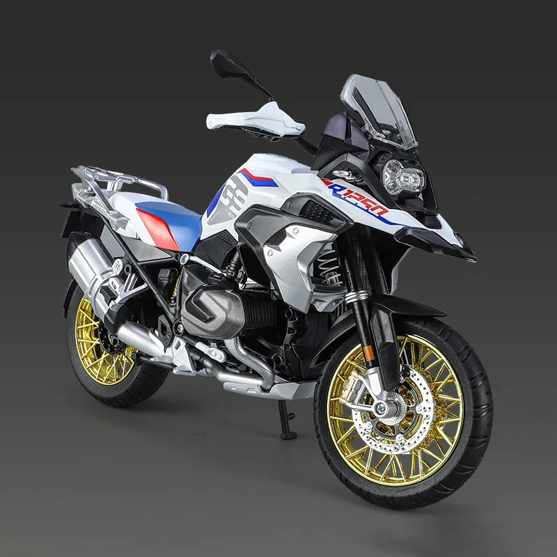 New 1:9 BMW R1250 GS ADV Alloy Die Cast Motorcycle Model Toy Vehicle Collection Sound and Light Off Road Autocycle Toys Car 5