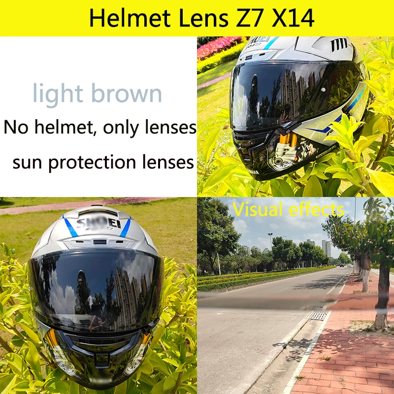 Motorcycle Helmet Lenses For SHOEI X14 Z7 RPHA 70 Color Changing Day