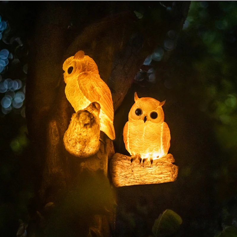 Novelty Owl Wall Light Outdoor Courtyward Backyard Decor Garden Lamp Park Resort Real Estate Landscape Tree Lighting Bird