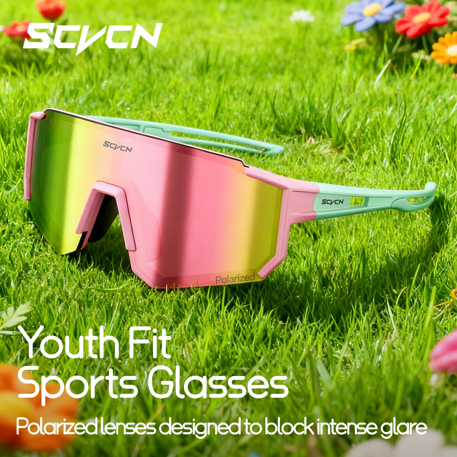 SCVCN Children's Polarized Photochromic Cycling Sunglasses Outdoor Running Glasses Boy Girl 6-14 Years Glasses Kids UV400
