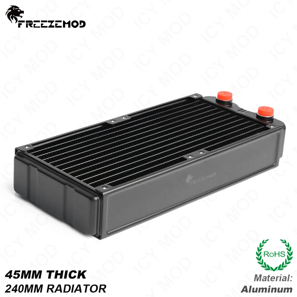 

FREEZEMOD Aluminum Radiator 45mm Thick Computer Water Cooling Double-Layer Heat Sink 240mm Row Independent Two-Layer. SR-240SL