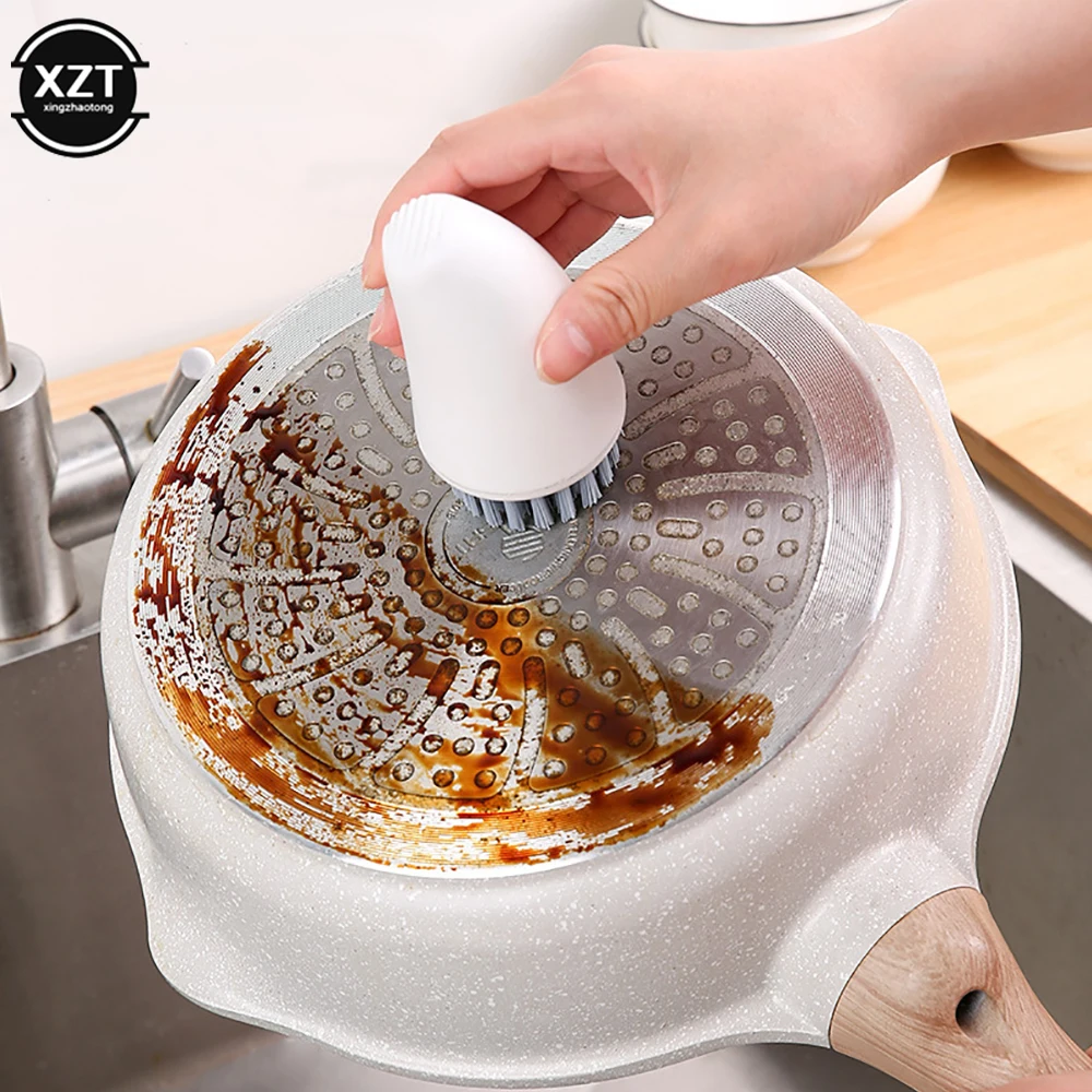 Kitchen Multifunctional Cleaning Brush Bendable Fruit Vegetable Wash Brush  Dishwashing Pot Pan Sink Gap Clean Brushes 3 Colors - AliExpress