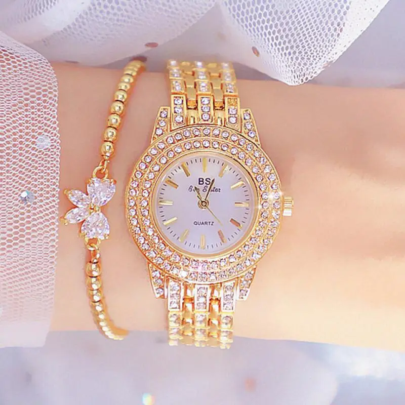 

Bs Bee Sister Watch Women Bracelet Montre Femme Luxury Brand Dress Gold Female Wristwatches Ladies Wrist Watches