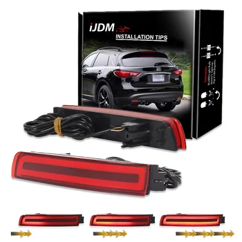 Per Infiniti FX35 FX50 QX70 Nissan Juke Fanale posteriore Stile Paraurti posteriore Riflettore Luci Funzione come Coda, Freno e Fendinebbia posteriori