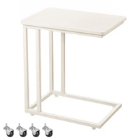 VASAGLE-Table basse mobile, en forme de C, avec roulettes, 35x50x60 cm 6