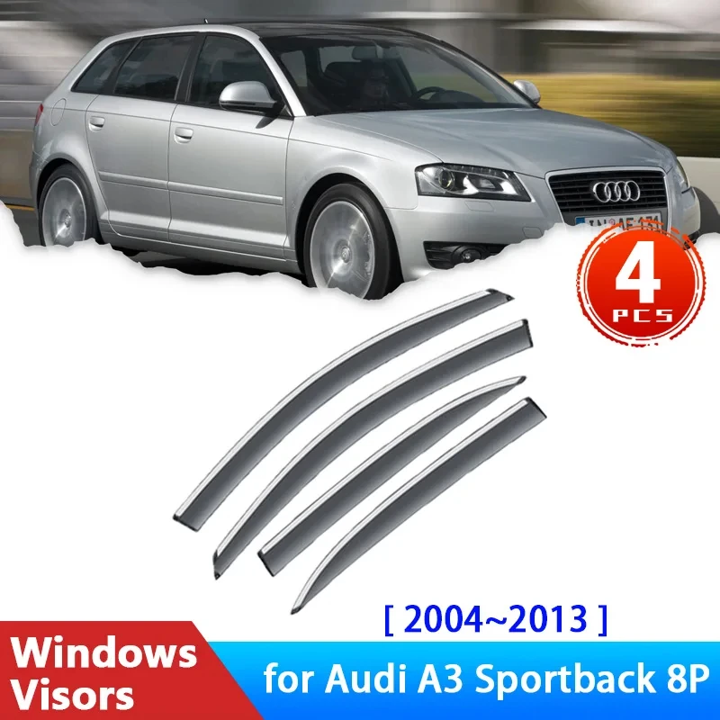CarSideWindowsVisorsForAudiA3Sportback8P20042013Accessories
