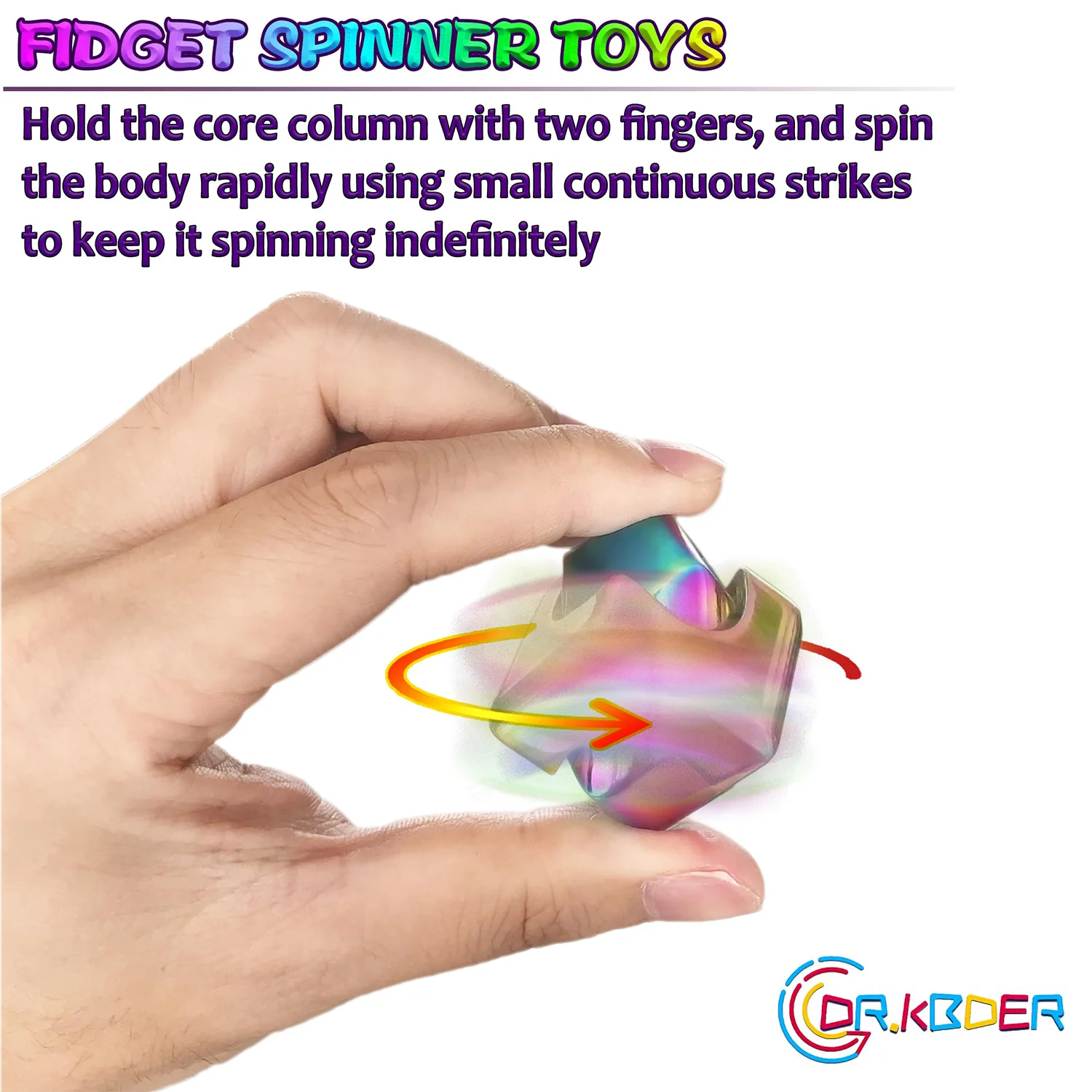 Colorful metal Rubik's Cube Fingertip Gyroscope Creative Rotatable Detachable