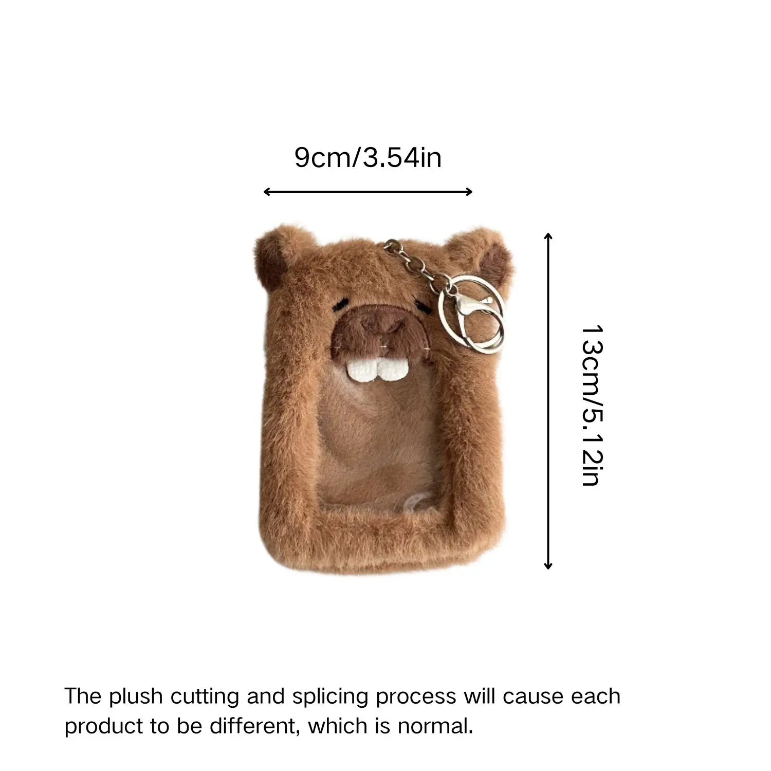 1PC Cartoon Capybara Plush Card Holder Business Card Display Pendant Polaroid Photo Holder