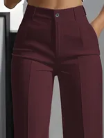 European and American cross-border 2025 new women’s high-waisted, draped, straight-cut, simple suit pants for women