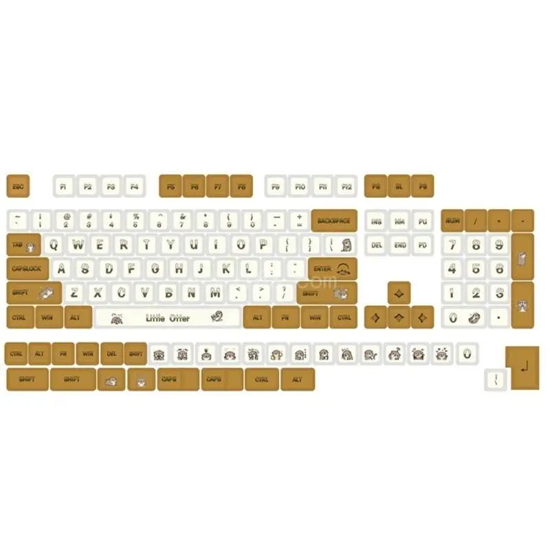 

Колпачки для профилей XDA, 134 клавиши, мультяшная LittleOtter ThickPBT, механическая клавиатура
