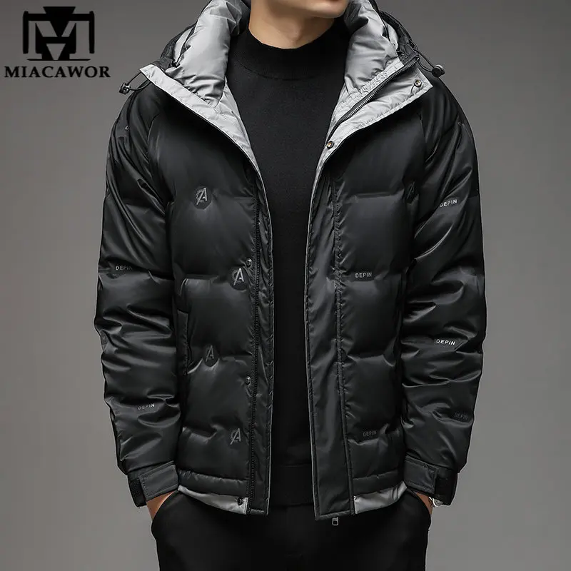 

New Brand Hooded Winter Coat Men Warm Down Jackets Thick Windproof Parka Casual Outwear Plus Size Clothing J805