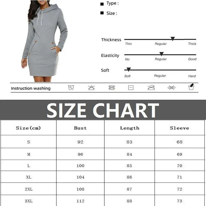 Custom Logo Spring Autumn Hooded Drawstring Women's Sweatshirt Dress Fashion Solid Pocket Package Hip Ladies Mini Dresses