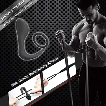 Penis Cock Ring Anus Prostate Massage Organ Anal Plug Cockring for Men Silicone Male Adult Products Sex Toys Masturbator P-Spot 2