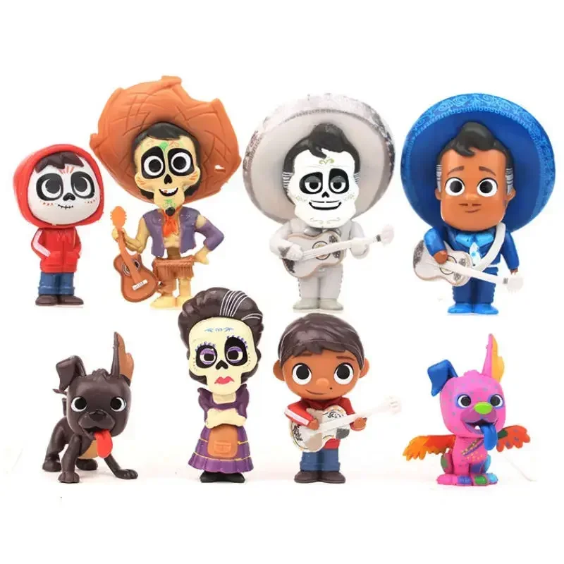 

[Funny] 8pcs/lot 5-8cm Movie COCO Miguel Riveras Action Figure Toys Collection Miguel/Ernesto de la Cruz Hector Kids gift