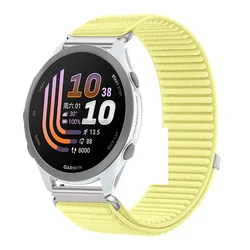 Breathable Nylon Smartwatch Strap - Multiple Sizes Available - Width 20mm (Yellow)