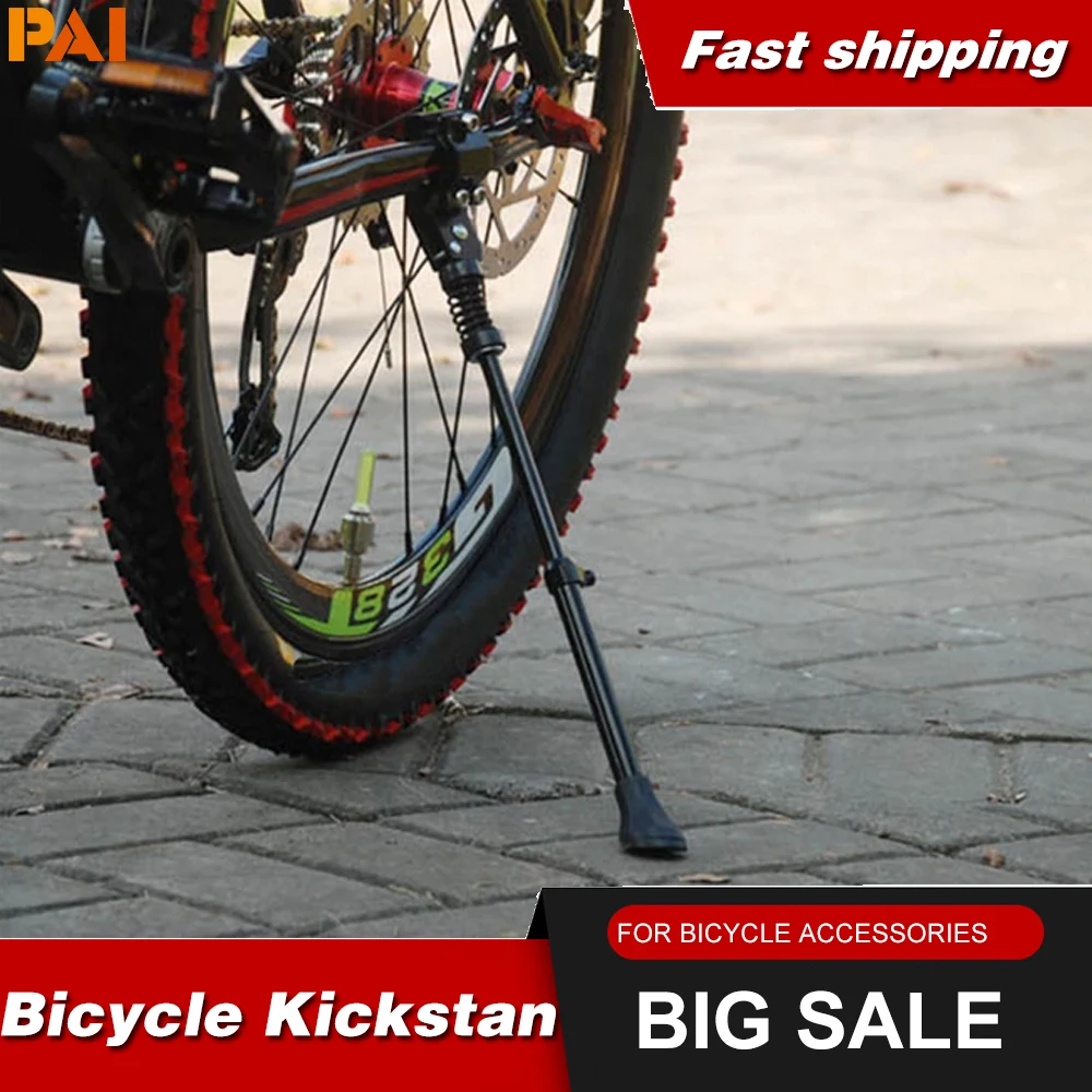 Bicycle Bike Kickstand Adjustable MTB Road Bicycle Side Kickstand Bike