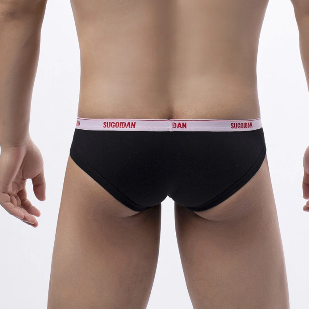 

Men Bulge Pouch Briefs Male Soft Cotton Panties Breathable Underpants Underwear Solid Panties Low Waist U Convex Pouch Brief