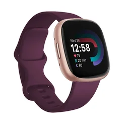 Silicone Sport Band for Smartwatch - Soft and Comfortable Strap Bracelet Accessory (Wine red)