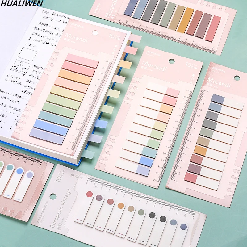 2Pcs PET Waterproof Planner Stickers Index Bookmark Stationery Stickery Notes School Supplies 2pcs sticky note pads self adhesive memo pad notepad bookmark planner stickers school supplies office supplies stationery