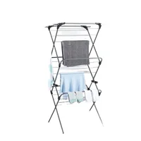 Extra-Slim 14M 3-Tier Concertina Stainless Steel Metal Laundry Clothes Dryer Airer for indoor Office and Bathroom Space 1