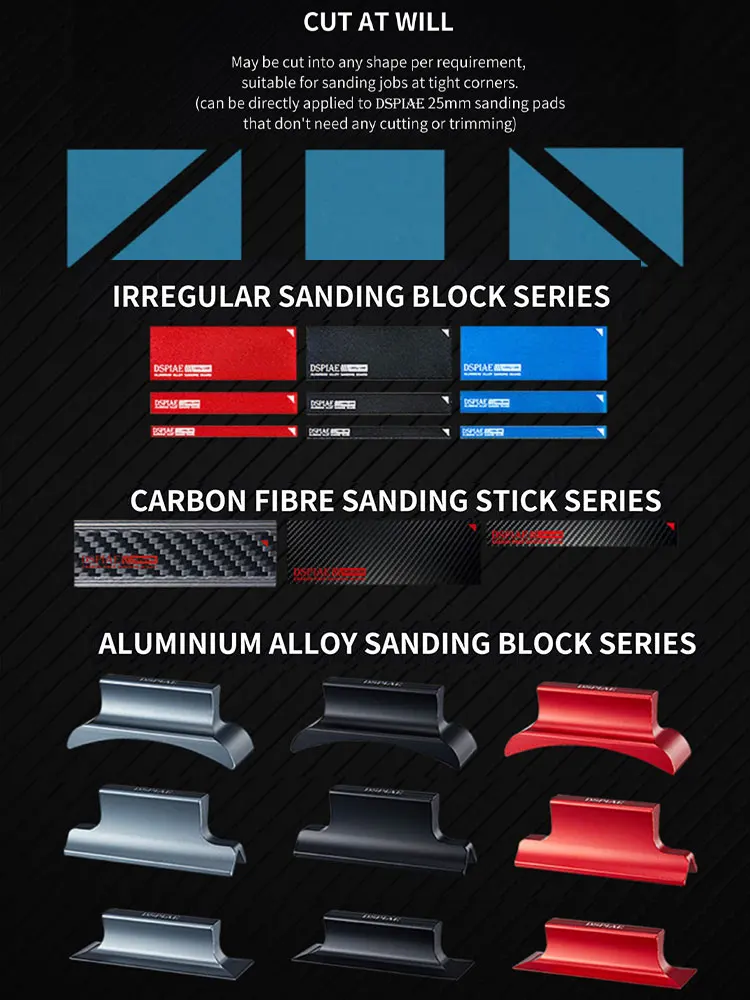 DSPIAE 모델 제작 도구 DSP 내구성 접착 연마 사포 세트