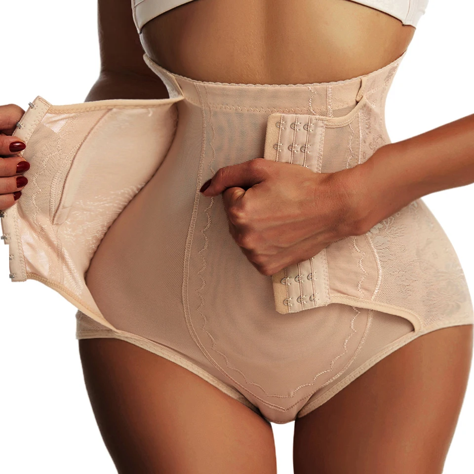 Mulheres barriga controle trainer espartilho bunda levantador shapewear cintura alta corpo shaper briefs magro cinto calcinha com gancho_voghion.com