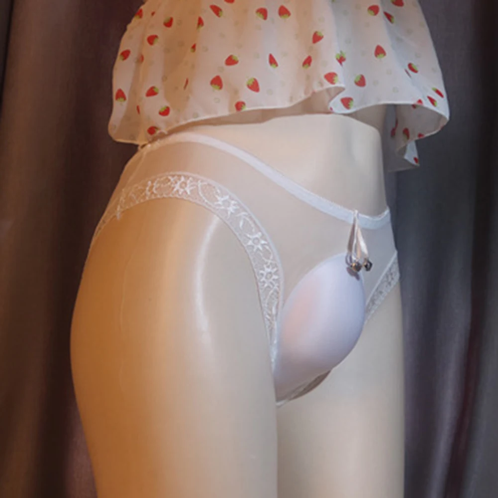 

Sexy Men Sissy Panties Shapping Large Pouch Sheath Underwear Briefs Lingerie Hollow Crotchless Erotic See Through Underwear