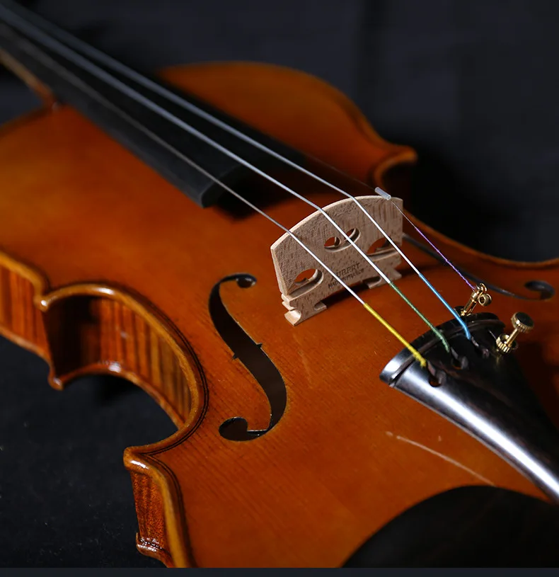 High-end handmade Italian vintage oily varnish 4/4 Violin Antonio Stradivari 1716 violino brazilian bow with Box