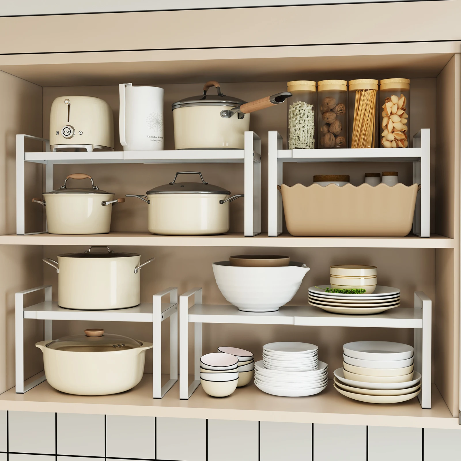 Multi-layer shelf in the closet