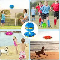 Bouncy Ball Magic Flying Saucer Ball Educational Pet Children's Toy Indoor And Outdoor Decompression Deformation Sports Ball 5