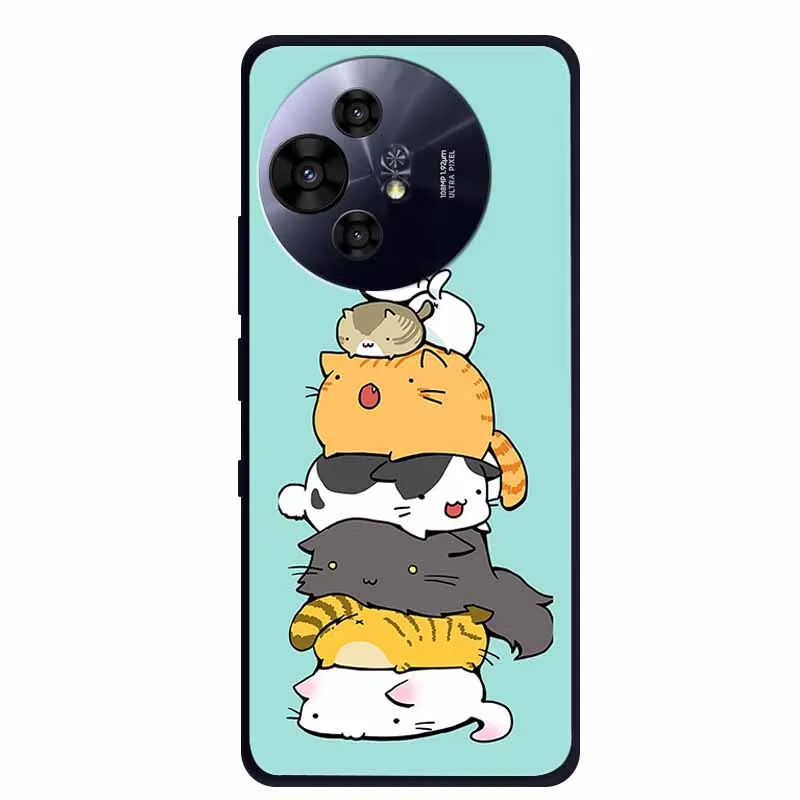 Premium Black Silicone Protective Case for TCL 50 Pro NxtPaper 5G