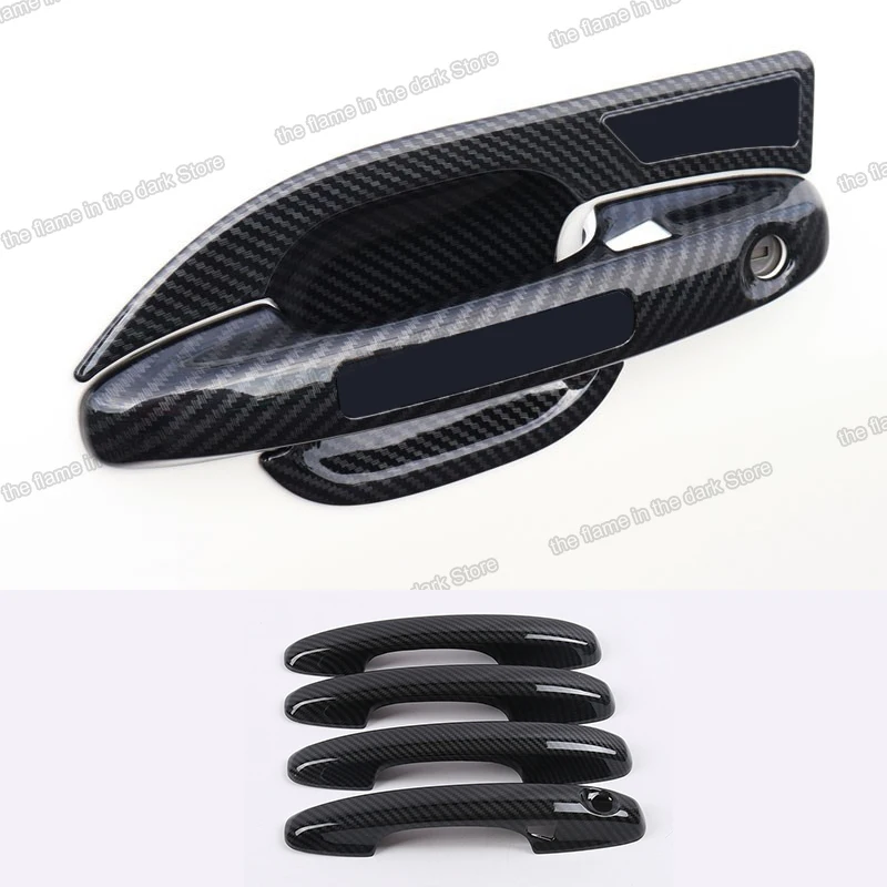 

for Ford Focus MK4 Car Door Handle Cover Trims Interior Accessories Chrome Carbon Fiber 2019 2020 2021 Parts 2022 2023 2024 auto