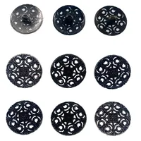 20Pcs Vintage Metal Pierced Buttons Shank Flower Metal Buttons Fit Sewing Clothing Craft 18.0mm 2