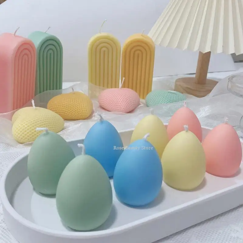 3D Egg Candle Silicone Mold Diy Chocolate Cake Baking Mold Simulation Egg Paraffin Mold Handmade Soap Mold Easter Decoration