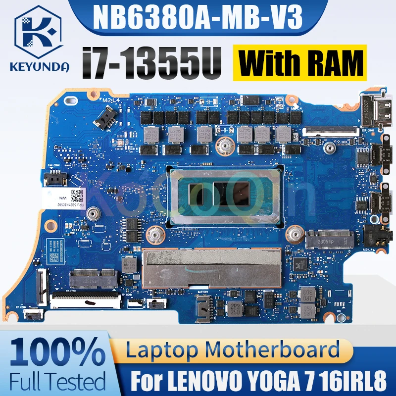 For LENOVO YOGA 7 16IRL8 Notebook Mainboard NB6380A-MB-V3