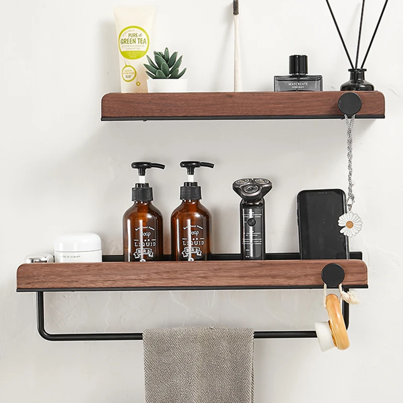 Bathtub Rack Shelf Solid Wood White Shelf Corner Shower Shampoo