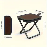 Portable Folding Stool with Handle, Outdoor Camping Fishing Stool, Zipper Stool for Outdoor 5