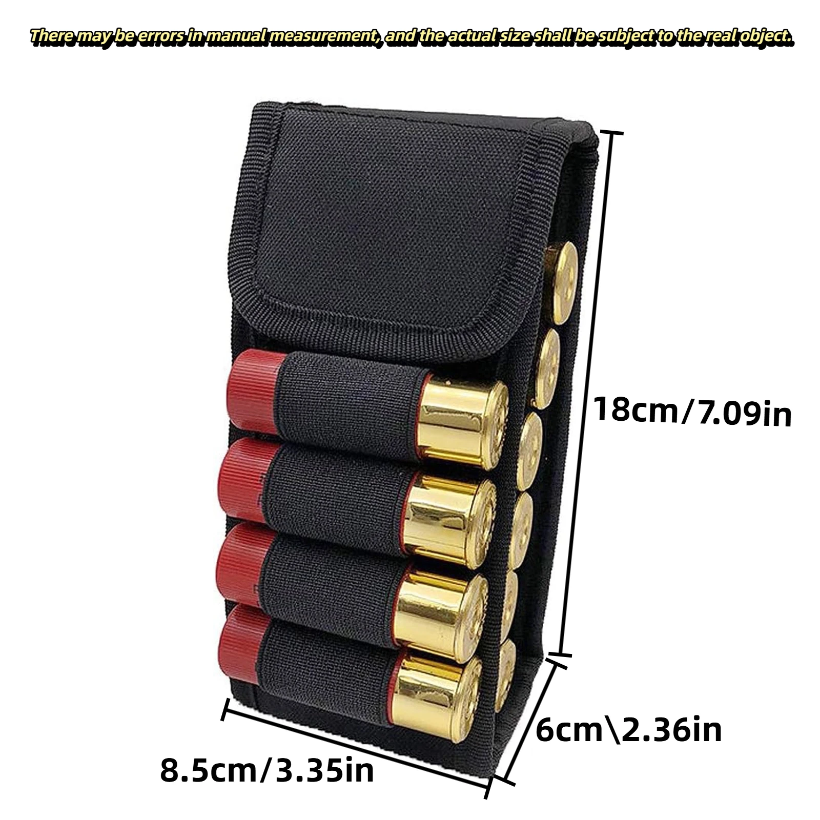 Tactical MOLLE Magazine Pouch 16 Round 12GA Ammo Shells Holder Hunting Bandolier Cartridge Bag Airsoft