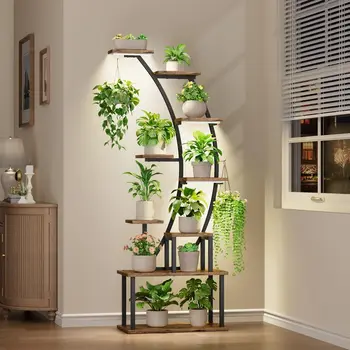 9-Tier Plant Stand with Grow Lights 1