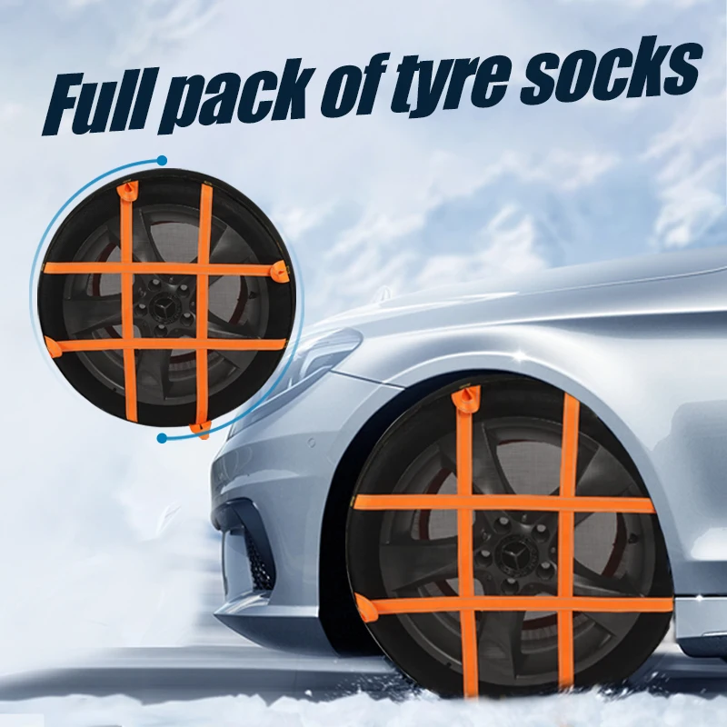 Snow Chain Tyre Chain Set Wheel Ties Belts Car Tires Chains Winter Full Wrapped Anti-Slip Sock Anti Skid Snow Emergency