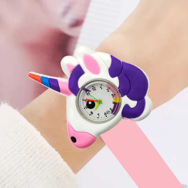 Lovely Baby Cartoon Watches Boys Girls Kids Students Clock Unicorn - Main Image