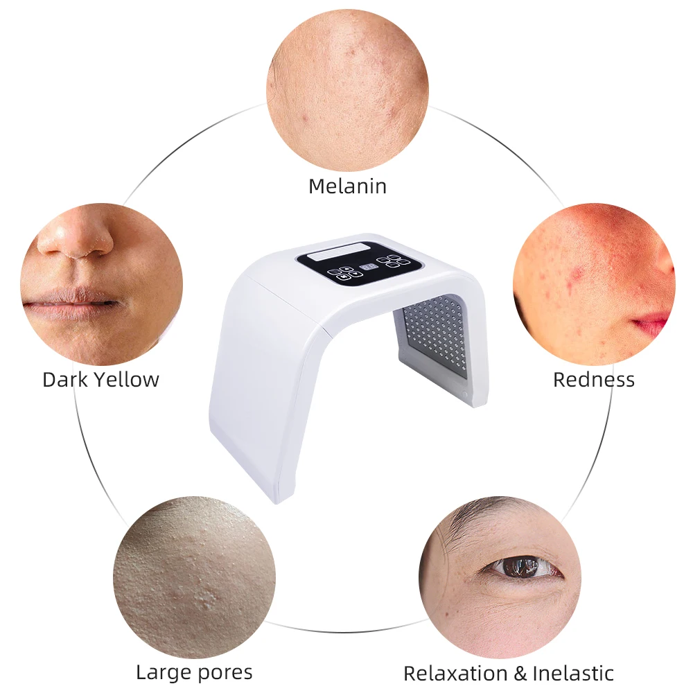 Led Face Mask Light Therapy 7 Color LED Therapy Light Facial Skin Care Tools LED PDT Photon Skin Care Beauty Instrument