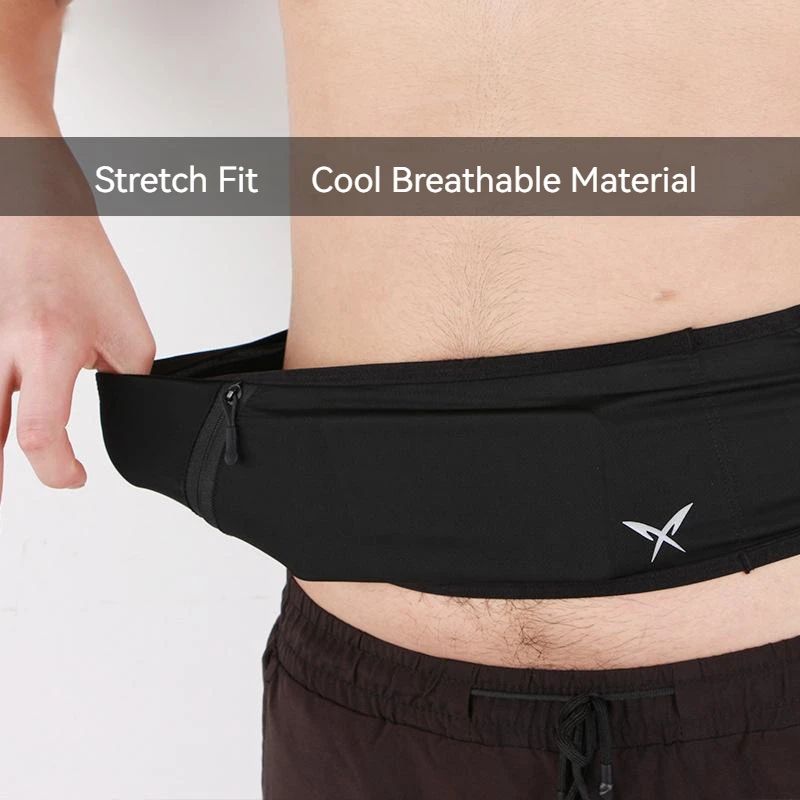 QUESHARK Running Lightweight Fanny Pack With Kettle Pocket Men Women Invisible Marathon Fitness Mobile Phone Storage Waist Bag 2