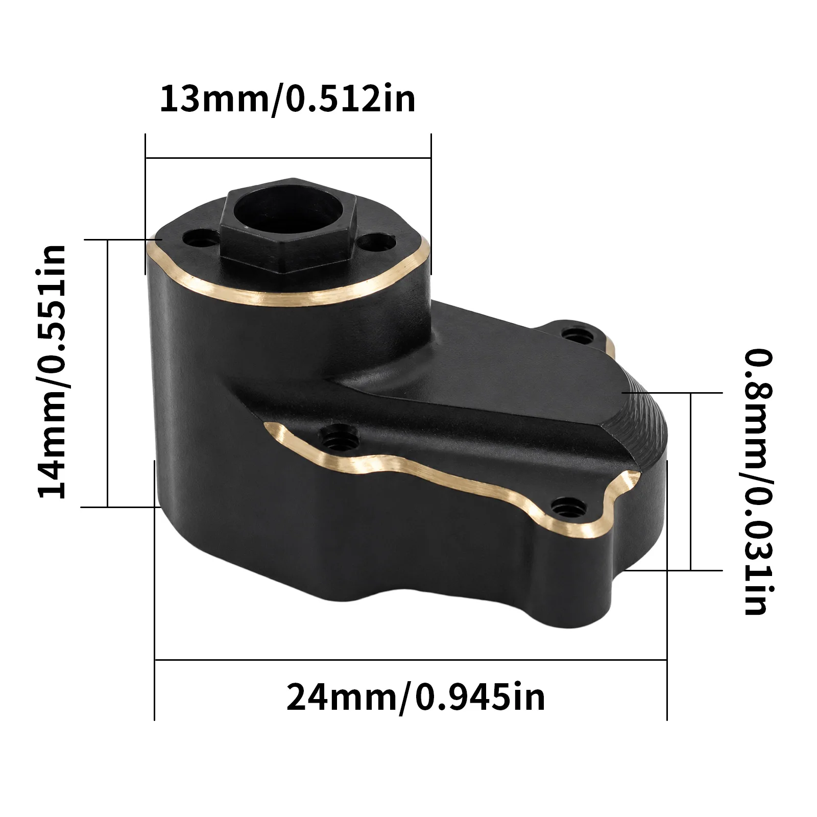 Poids en laiton CNC pour Redcat Ascent-18 installé sur le châssis de la voiture RC