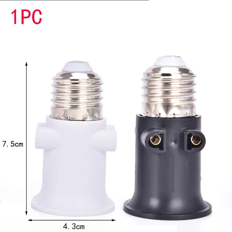 PBT Fireproof 100-240V 4A Eu Plug Connector E27 Bulb Adapter Lamp Holder Base Socket Conversion EU Plug