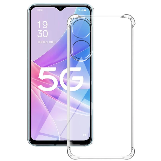 HGJTF Funda para OPPO A78 5G (6.56) + 2 X Protector de Pantalla, Ultrafino  Transparente TPU Fundas Suave Silicona Antichoque Case Carcasa para OPPO