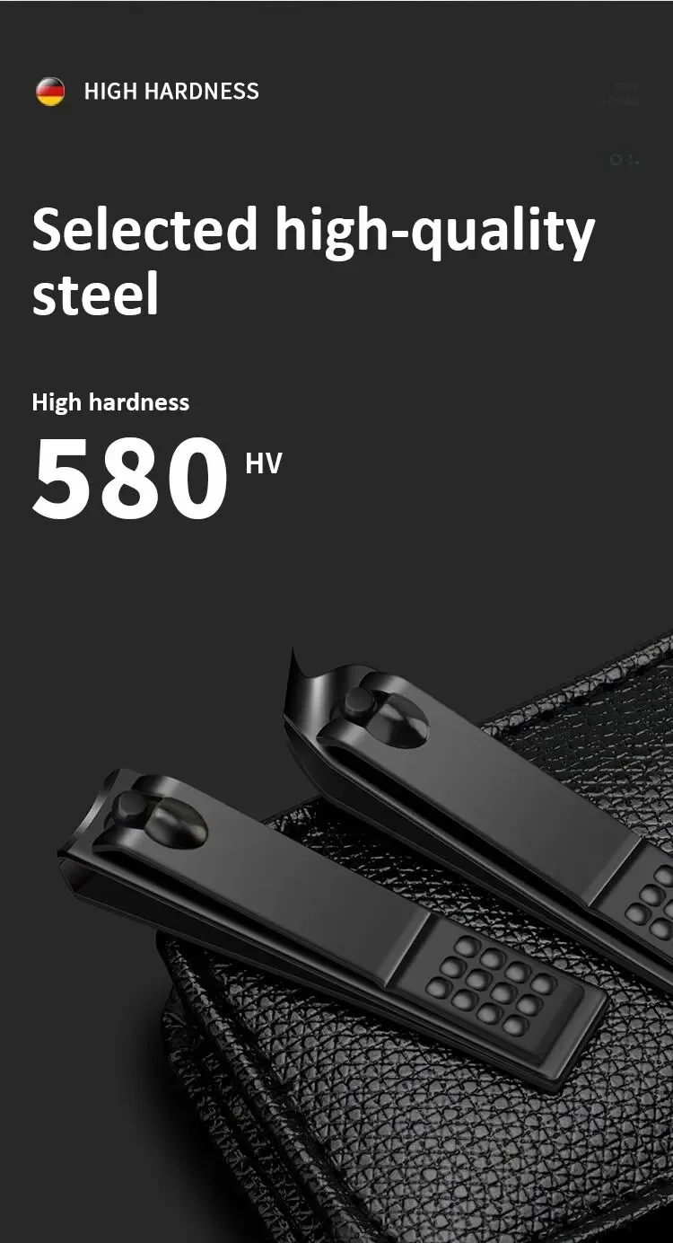 Description Picture 4 of itemOuriner New 6 Pcs Portable Luxury Manicure Sets Pedicure Kits Bright Black Nail Clipper Set Personal Care Tools Eyebrow Scissors
