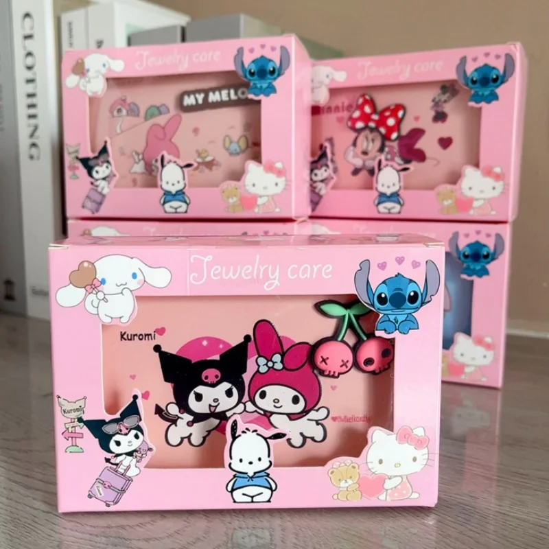 

Шкатулка Sanrio Steed для ювелирных изделий, мультяшный бокс для ожерелий, колец, удобная вместительная коробка для хранения, Аниме подарок