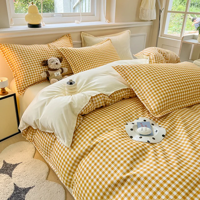 3 pièces Housse de couette simple, douce et respectueuse de la peau Ensemble de 3 pièces (1 housse de couette + 2 taies d'oreiller) (sans noyau) Moderne et respirante 1